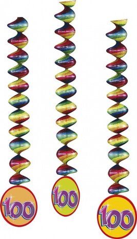 feestlinten &#039;&#039;100&#039;&#039; 75 cm 3 stuks