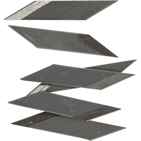 Reservemesjes voor hobbymes 0,5 x 2 cm 50 stuks