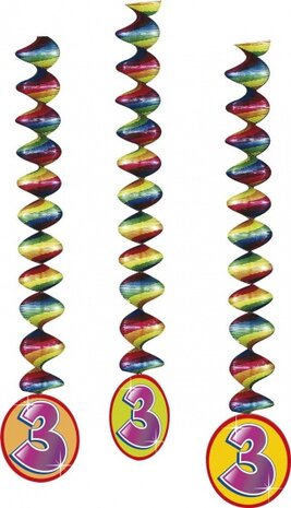 feestlinten &#039;&#039;3&#039;&#039; 75 cm 3 stuks