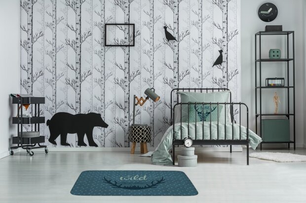 speelkleed Wild Decomat 100 x 150 cm blauw