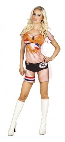 minidress Sexy Fan dames maat M/L