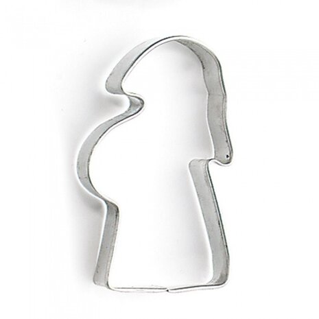 uitsteekvorm kerstman 6 x 3 x 1 cm blank staal