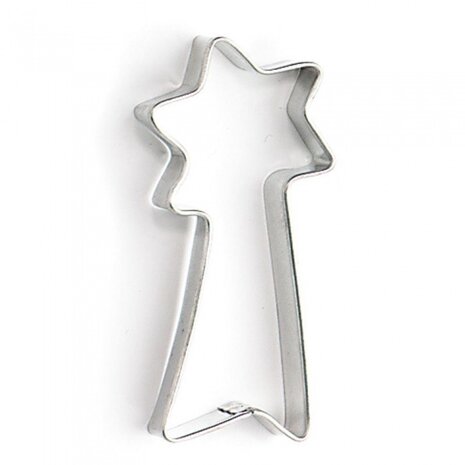 uitsteekvorm ster 7 x 3 x 1 cm blank staal