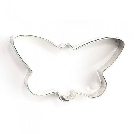 uitsteekvorm vlinder 8 x 5 x 2 cm blank staal