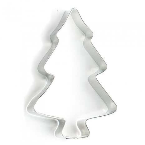 uitsteekvorm dennenboom 12 x 9 x 2 cm blank staal