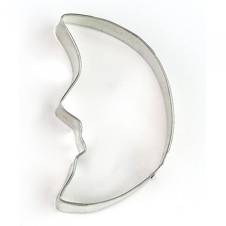 uitsteekvorm halve maan 11 x 7 x 2 cm blank staal