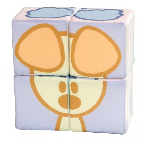 blokkenpuzzel Woezel en Pip junior 7,5 cm textiel