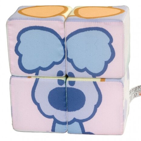 blokkenpuzzel Woezel en Pip junior 7,5 cm textiel
