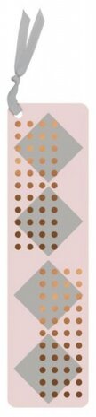 boekenlegger roze/goud 17,5 cm