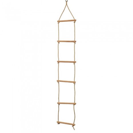 touwladder 200 x 30 cm hout lichtbruin