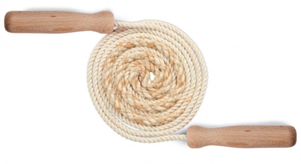springtouw 2,5 m blank touw/hout