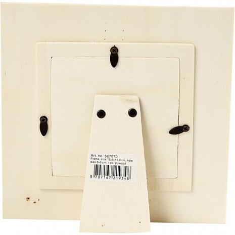houten fotolijst met standaard 15,8 x 15,8 cm