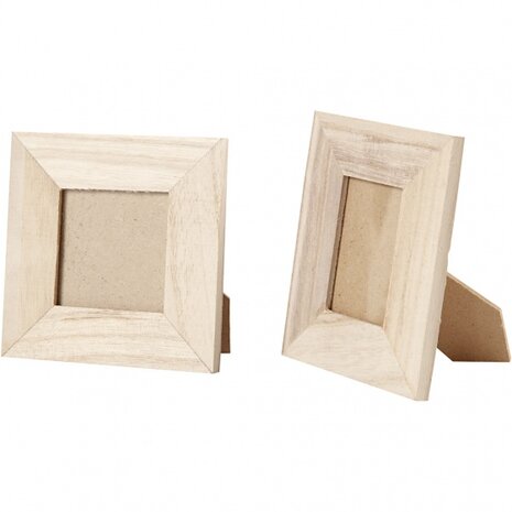 fotolijsten Keizerin 10/11 cm hout blank 2-delig
