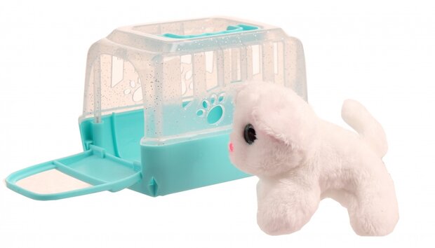 hond in bench wit 11 cm