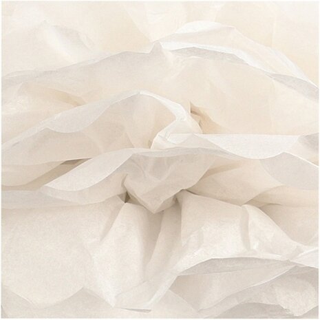 pompons zijdepapier 20-24-30 cm wit 3-delig