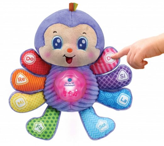 Do Re Mi knuffelspin paars 28 cm