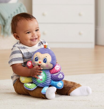 Do Re Mi knuffelspin paars 28 cm