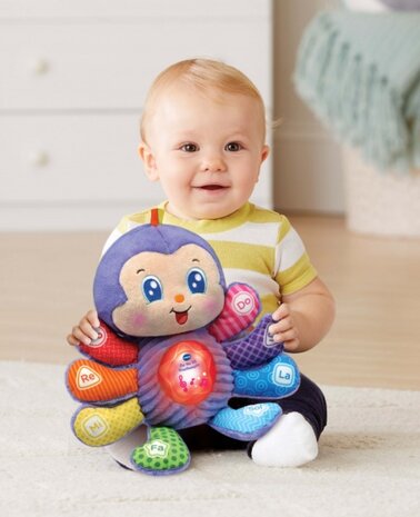 Do Re Mi knuffelspin paars 28 cm