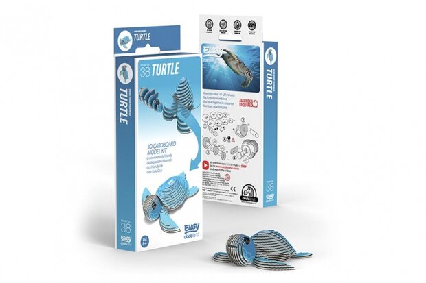 3D-modelbouwpakket schildpad 7-delig blauw