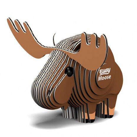 3D-modelbouwpakket eland 7-delig bruin