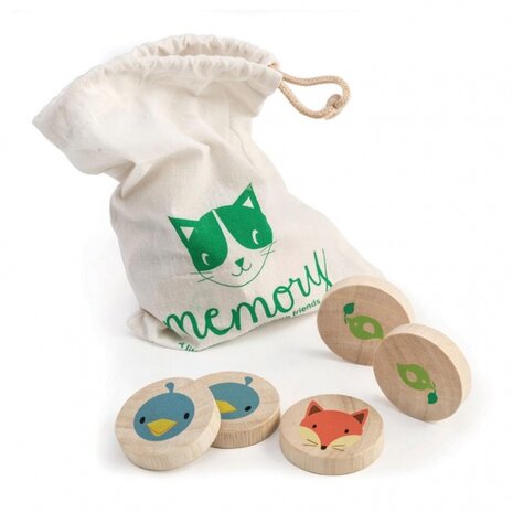 memory Slimme Kat hout junior 21-delig