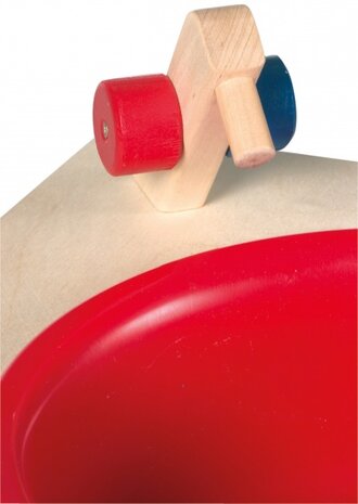 keukengootsteen hout 51 cm blauw/rood
