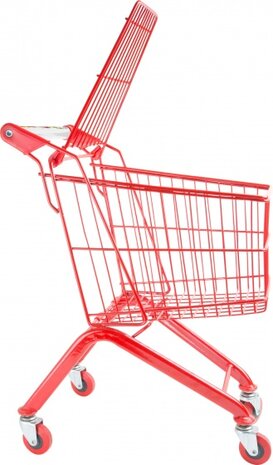 winkelwagen rood 50 x 32 x 64 cm
