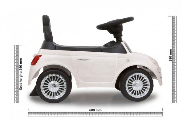 loopauto Fiat500 60 x 27,5 x 38 cm wit