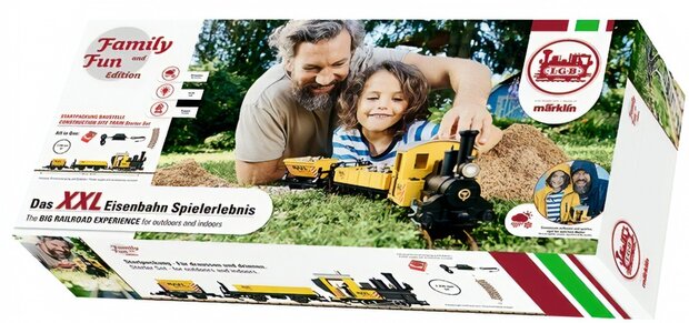 startset bouwplaatstrein 230V G-spoor 680 mm geel