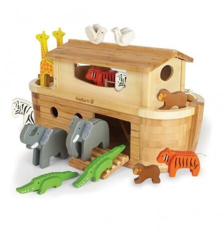 Ark van Noah bruin 64 x 26 x 32,5 cm 15-delig