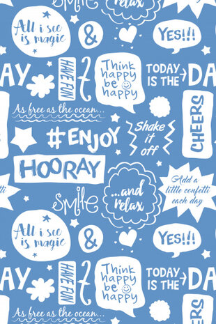 apparaatrol cadeaupapier 200 x 50 cm papier blauw