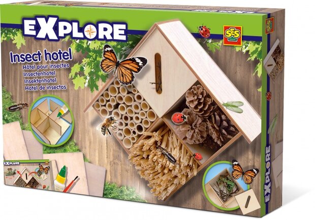 Explore Insectenhotel 30 x 20 cm blank hout