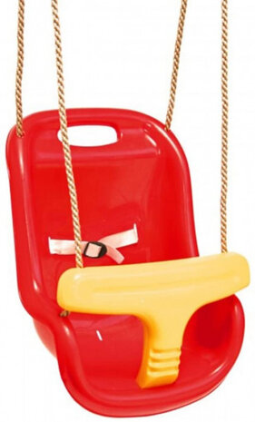 baby schommelzitje Luxe 36 x 18 cm rood/geel