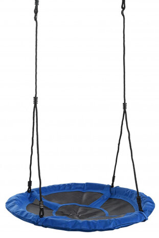 nestschommel 98 cm canvas blauw/zwart