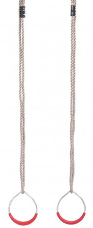 turnringen 190 cm staal rood