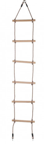 touwladder 250 cm hout lichtbruin