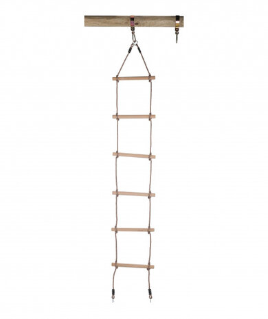 touwladder 250 cm hout lichtbruin