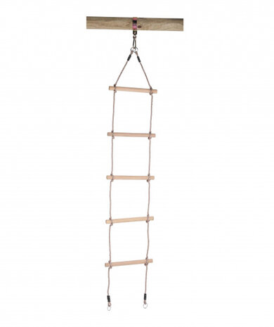 touwladder 190 cm hout lichtbruin