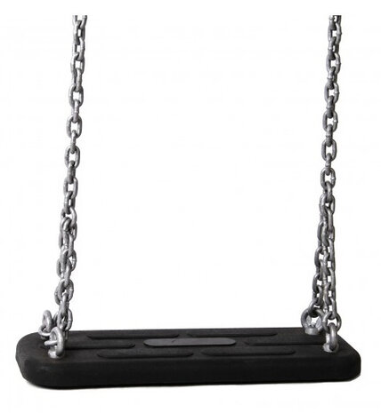 schommelzitje 45 x 18 cm staal/rubber zwart