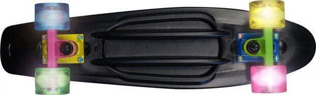 skateboard Neon junior zwart 57 x 15 cm
