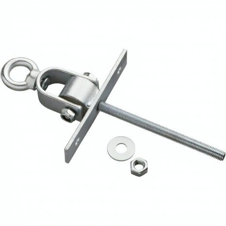 schommelhaak met oogmoer M12 x 160 mm verzinkt zilver