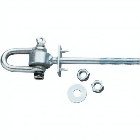 schommelhaak met harpsluiting M12 x 135 mm verzinkt zilver