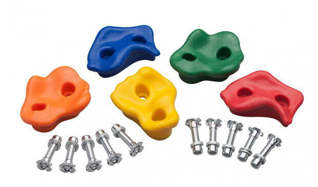 klimgrepen 12 cm kunststof 5 stuks multicolor