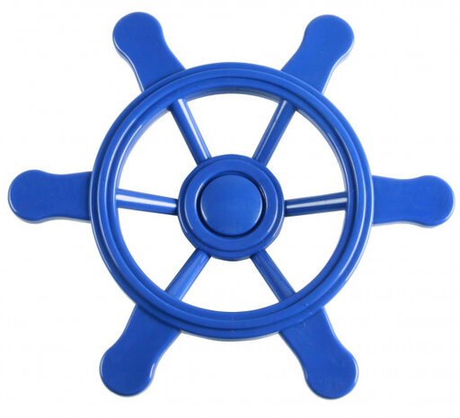 piratenstuurwiel voor speelhuisje 21,5 cm blauw