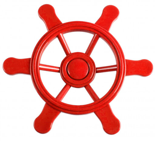 piratenstuurwiel voor speelhuisje 21,5 cm rood