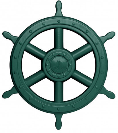 piratenstuurwiel voor speelhuisje 40 cm donkergroen