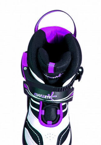 inline skates Kinderliner 82A nylon Abec5 roze/zwart mt 33-36