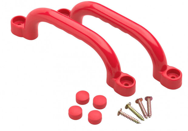 handgrepen voor speeltoestel 247 mm rood 2 stuks