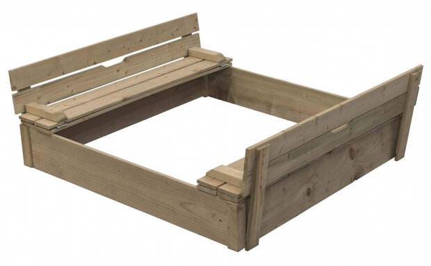 zandbak Robert 120 x 120 x 25 cm hout blank