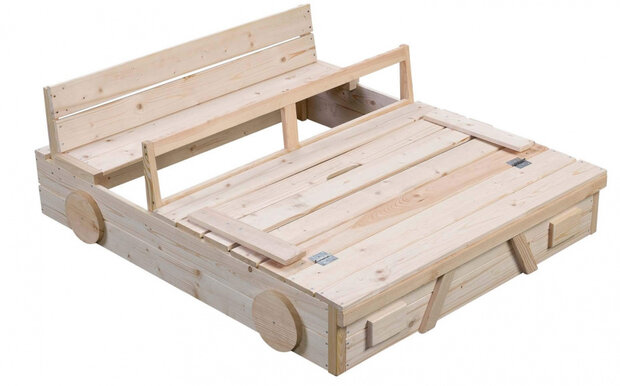 zandbak Auto 120 x 100 x 20 cm hout blank